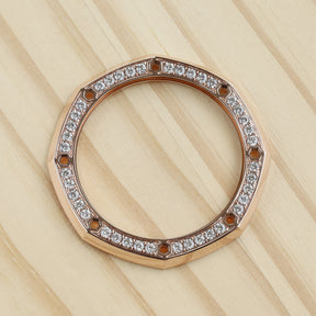 18K Rose Gold Natural Diamond Watch Bezel for Audemars Piguet 26420 AP Royal Oak Offshore 43mm Watch