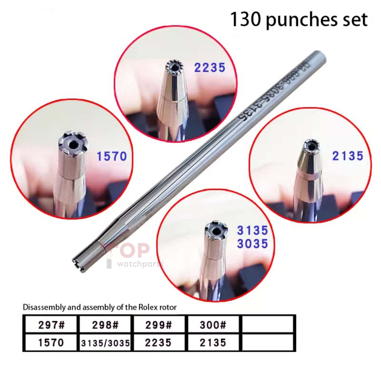 Professional Watchmaker Staking Set–Precision Punch&Anvil Bench Tool Kit for Pressing Hands&Balance Staffs&Gears&Rotor Bearing Screw