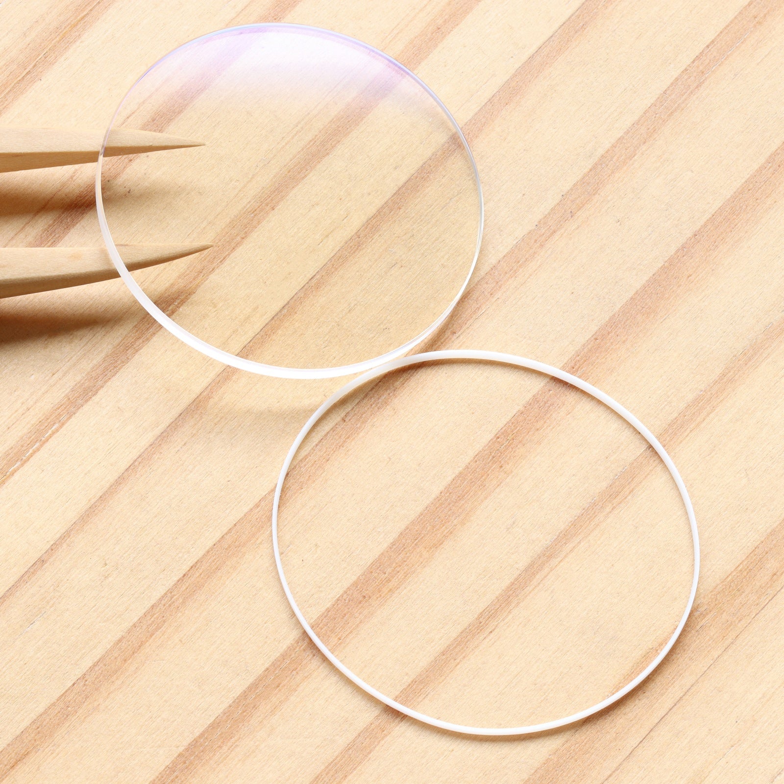AR Coating Round Flat Sapphire Crystal&Gasket for Vacheron Constantin VC Overseas 49150/47450/47040/47751 42mm Watch Glass