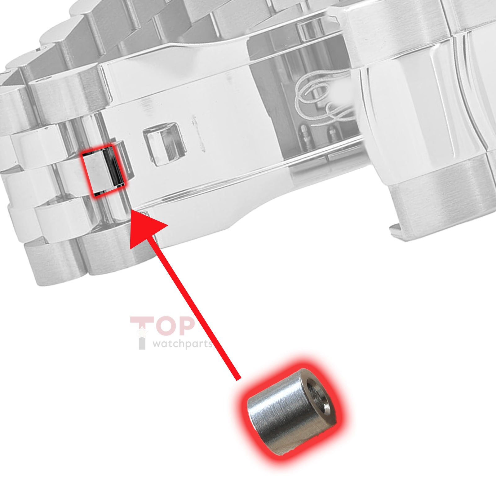 Jubilee Bracelet End Buckle Link Axis Tube for Rolex 116200/116234/126710/126334/126234/178234/179174
