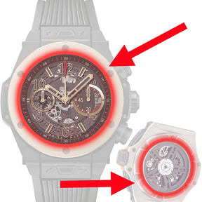 Sapphire Crystal for Hublot Big Bang 402 45mm Front&Case Back Watch Glass