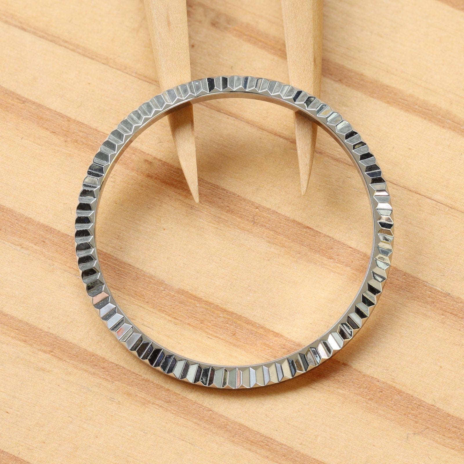 Steel Fluted Bezel Insert for Rolex Datejust 68273 68274 31mm Watch