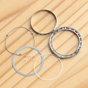 Fluted Bezel+Rubber Bezel Gasket+Click Spring+Tension Spring+Retaining Bezel for Rolex GMT-Master II 126710/116710