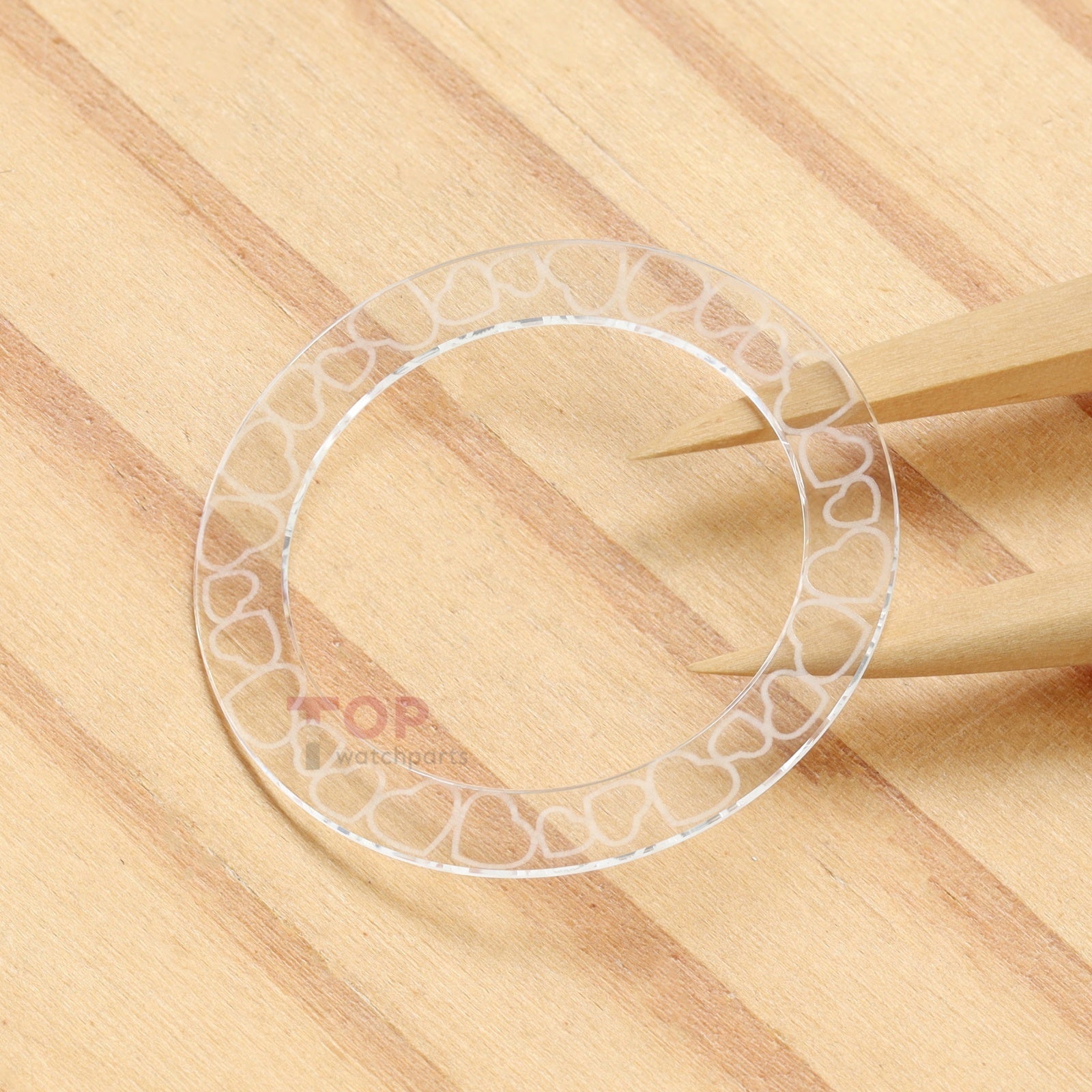 Concentric circles Watch Sapphire Crystal for Chopard Happy Diamonds 209429 32mm Front&Case Back Glass