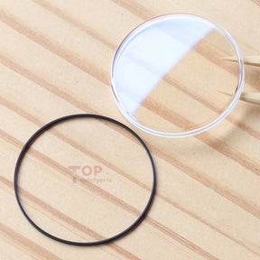 Box-shaped Watch Sapphire Crystal&Gasket for IWC Da Vinci Perpetual Calendar IW3921 43mm Glass