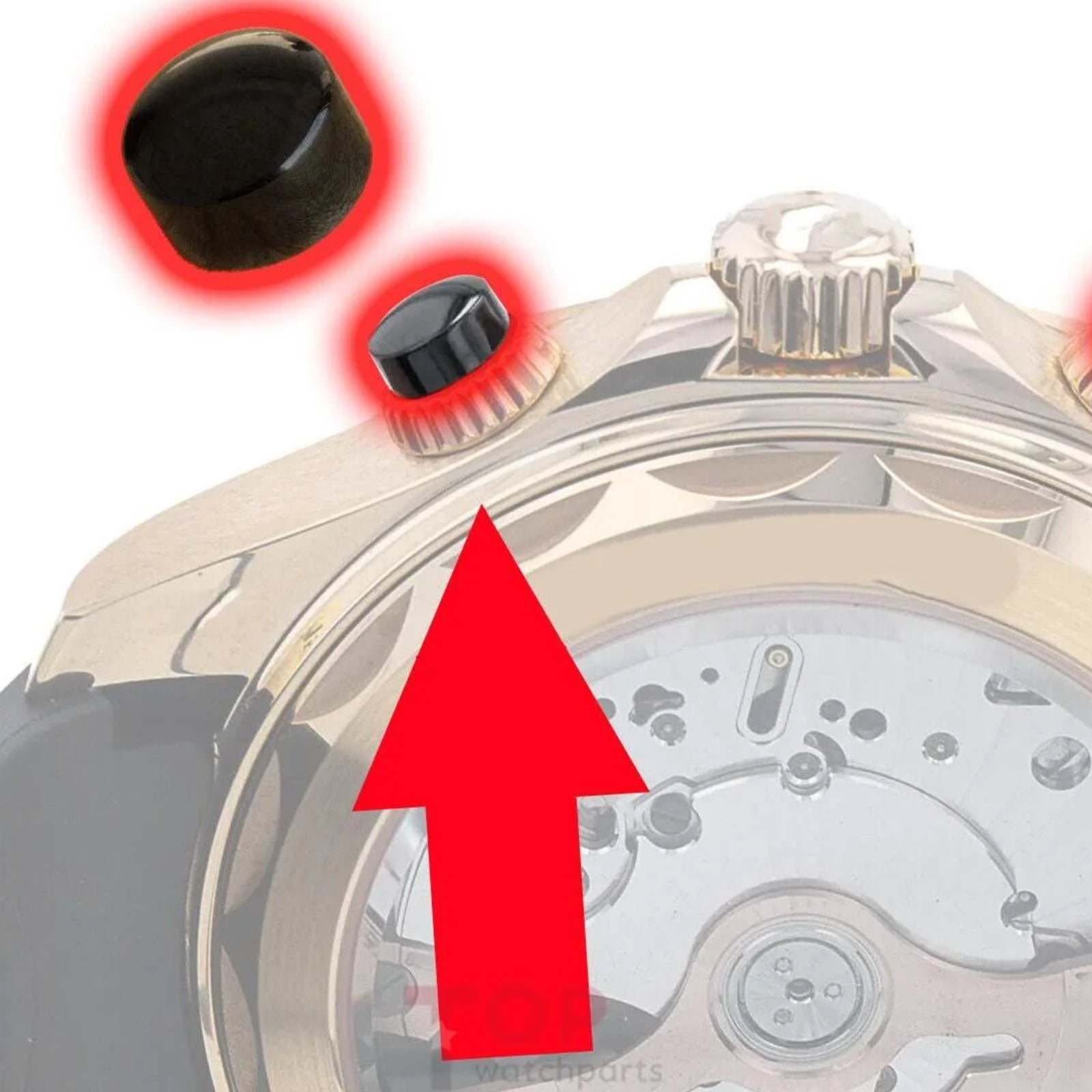 Watch Ceramic Pusher Cap for Omega Seamaster Diver 300M 44mm 210/212 Chronograph Watch