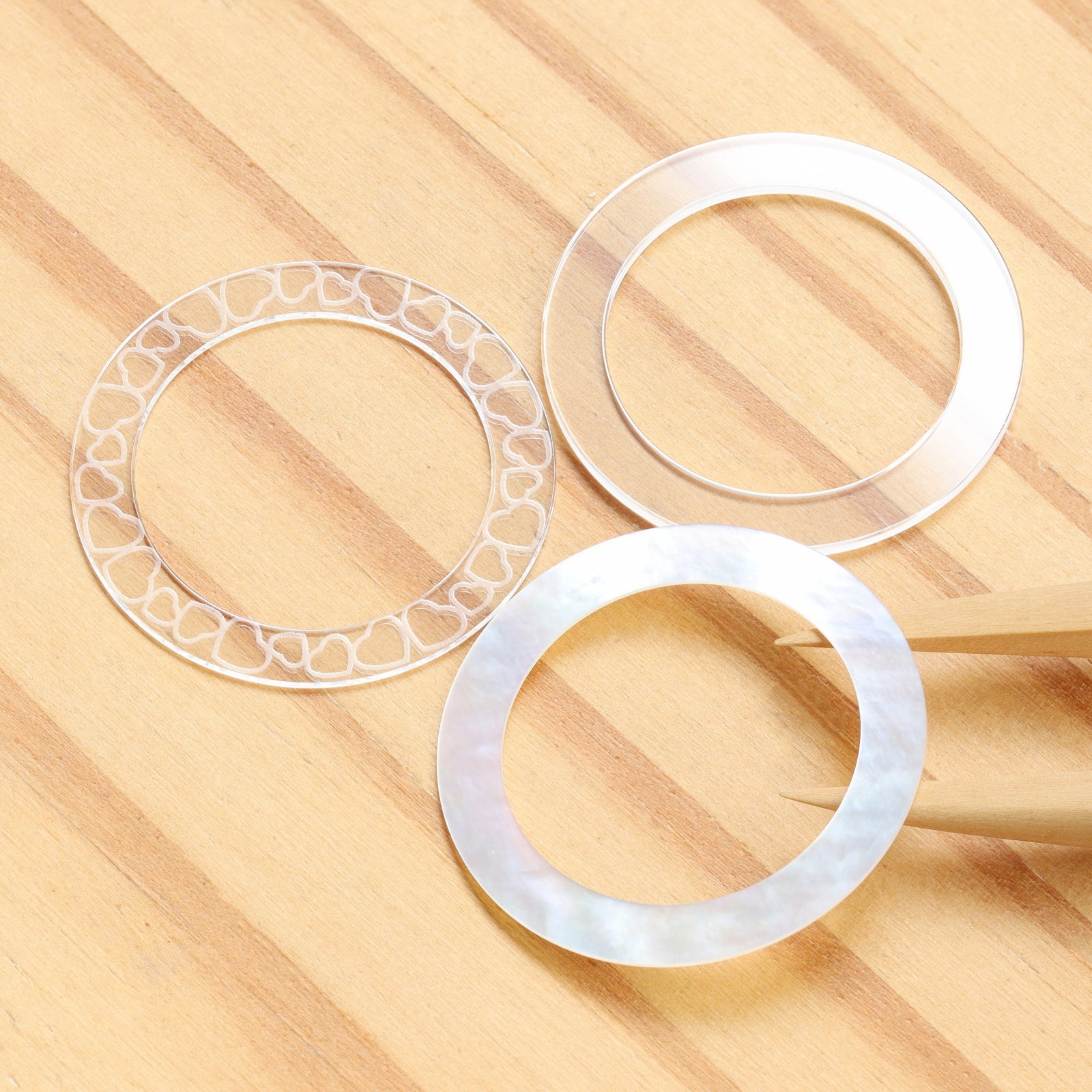Concentric circles Watch Sapphire Crystal for Chopard Happy Diamonds 209429 32mm Front&Case Back Glass