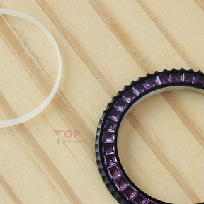Synthetic Purple Spinel Watch Bezel for Rolex Submariner 40/41mm Watch Gemstone Bezel
