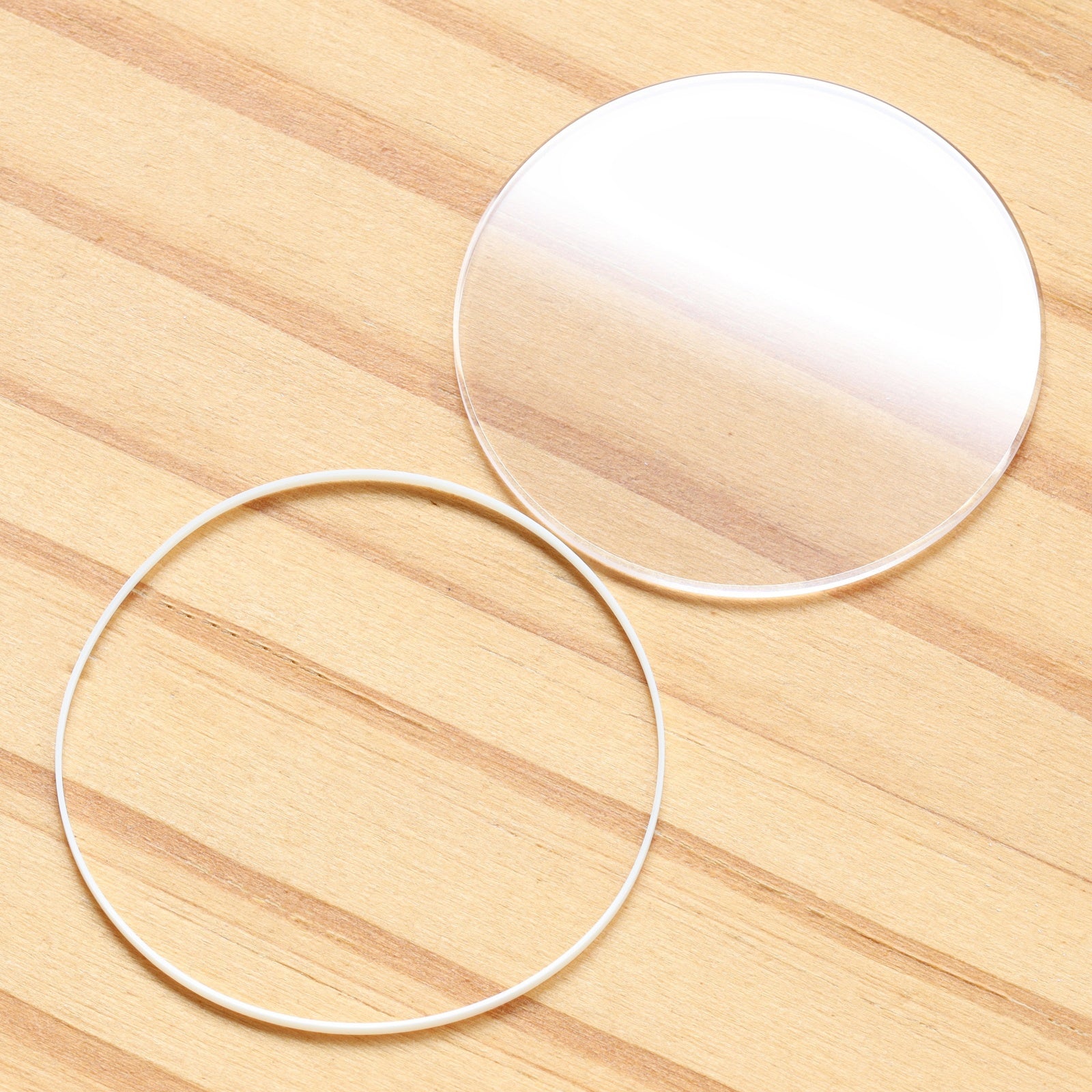 Round Flat Watch Sapphire Crystal&Gasket for Chopard Happy Spirit 207154 32mm Glass