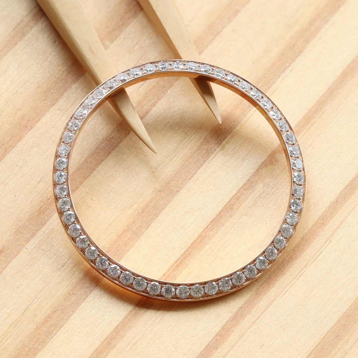 18K Rose Gold Gemstone Bezel for Rolex 126281 Datejust 36 Watch