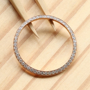 18K Rose Gold Gemstone Bezel for Rolex 126281 Datejust 36 Watch
