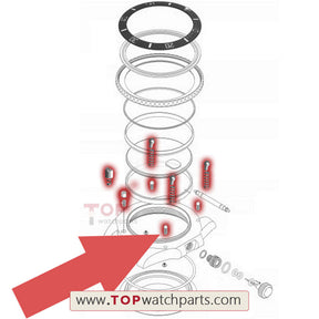 Uhrenlünette Innengehäuse Klickfedern Stopper Set für Rolex SUB Submariner Uhr