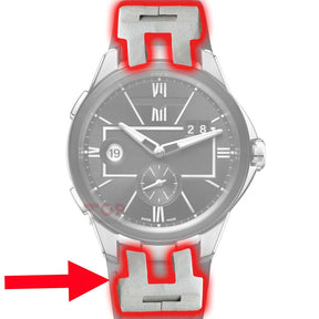 22/26mm Watch Leather Strap Insert Inside Steel for Ulysse Nardin EXECUTIVE Watch Band Link Kit