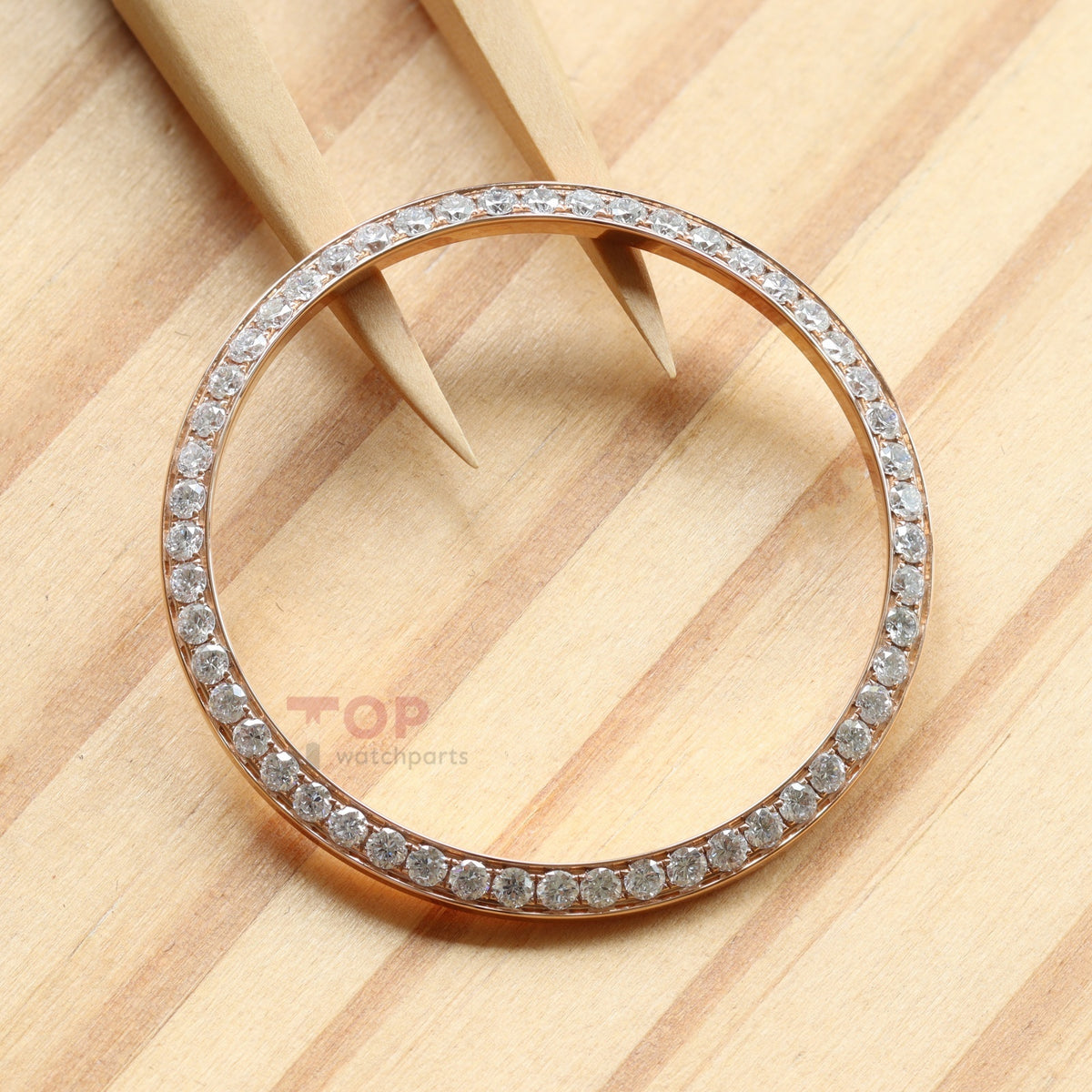 18K Rose Gold Gemstone Bezel for Rolex 126281 Datejust 36 Watch