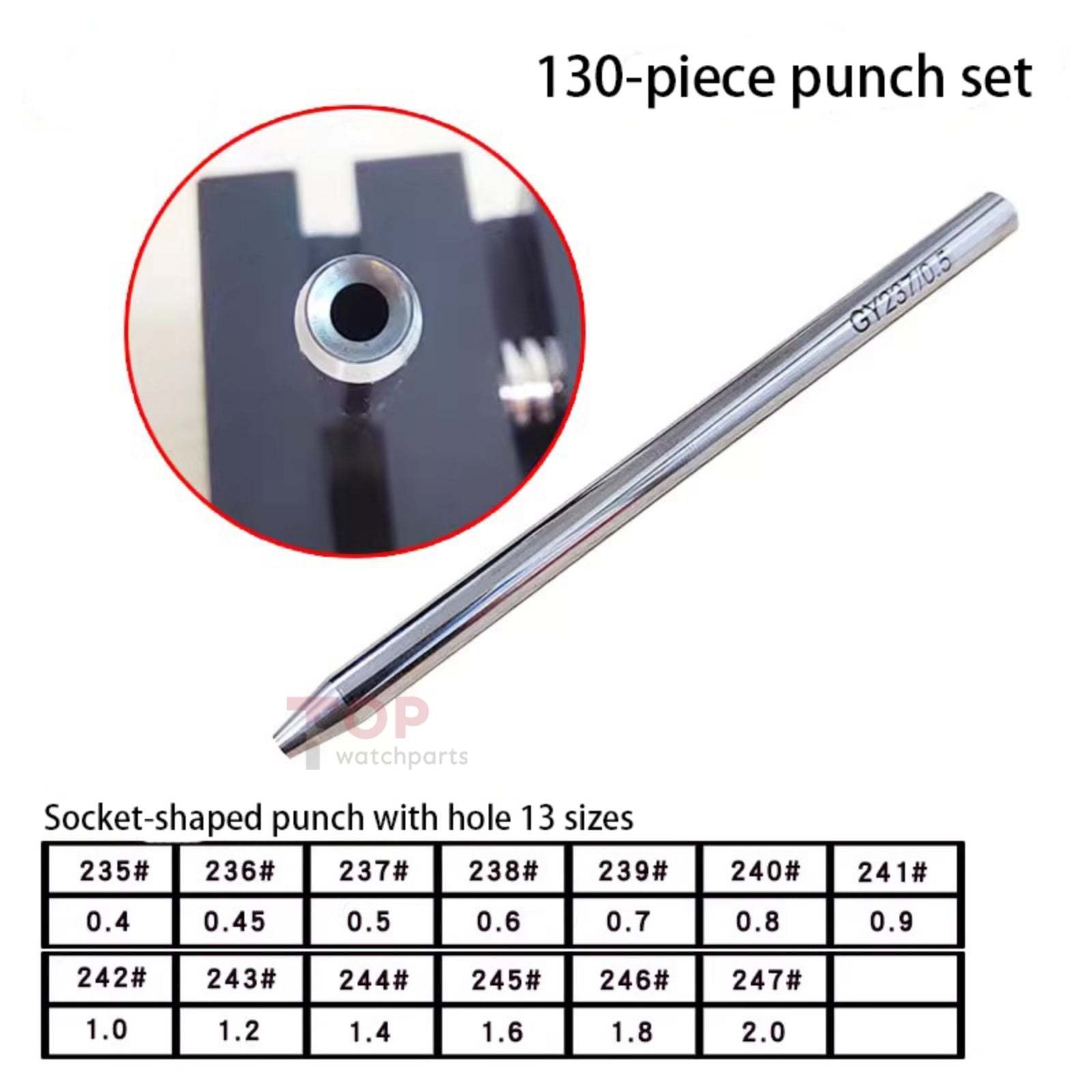 Professional Watchmaker Staking Set–Precision Punch&Anvil Bench Tool Kit for Pressing Hands&Balance Staffs&Gears&Rotor Bearing Screw