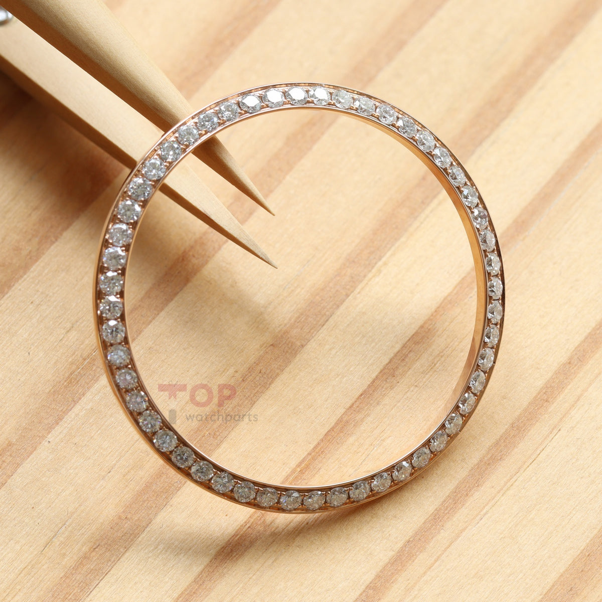 18K Rose Gold Gemstone Bezel for Rolex 126281 Datejust 36 Watch