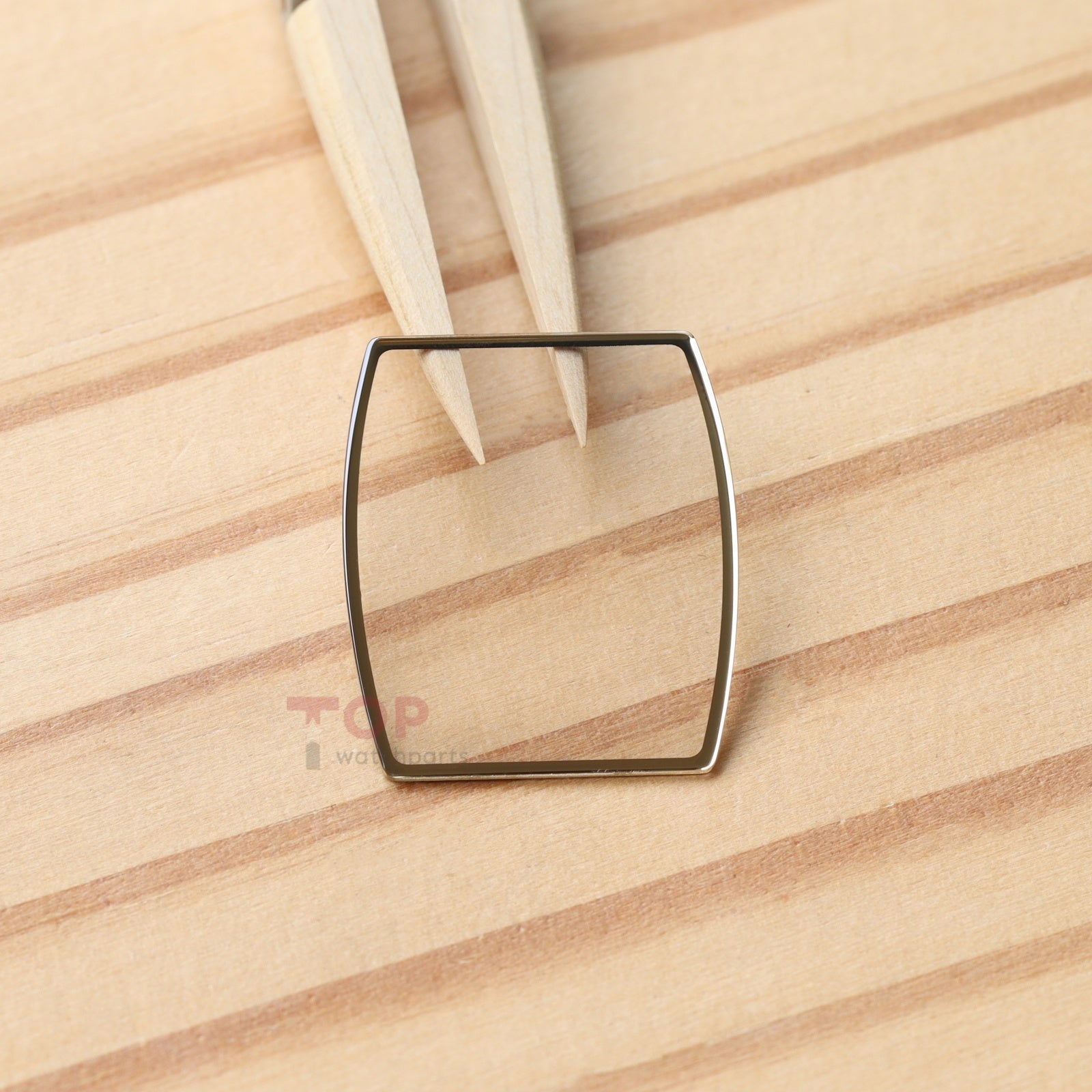 Gold Frame Watch Sapphire Crystal for Breguet HERITAGE 8671 25×29mm Glass