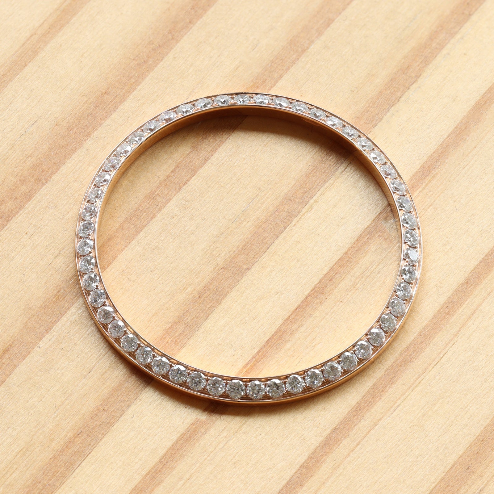 18K Rose Gold Gemstone Bezel for Rolex 126281 Datejust 36 Watch