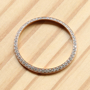 18K Rose Gold Gemstone Bezel for Rolex 126281 Datejust 36 Watch