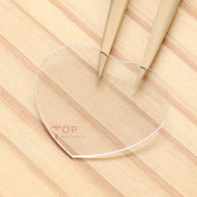 Heart-shaped Watch Sapphire Crystal for Chopard Happy Spirit 209057 40x42mm Glass