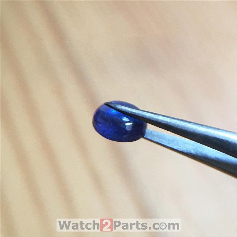 sapphire crystal (blue zircon) for Cartier Ballon Bleu watch crown parts
