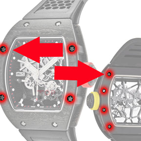 5 Zinken RM Uhr Lünettenschraube für Richard Mille Uhr Lünette Gehäuseboden Schrauben Teile