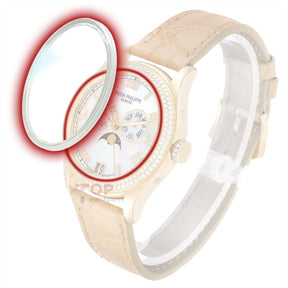 شاهد زجاج كريستال الياقوت لساعة Patek Philippe 4936 التقويم السنوي مقاس 37 ملم