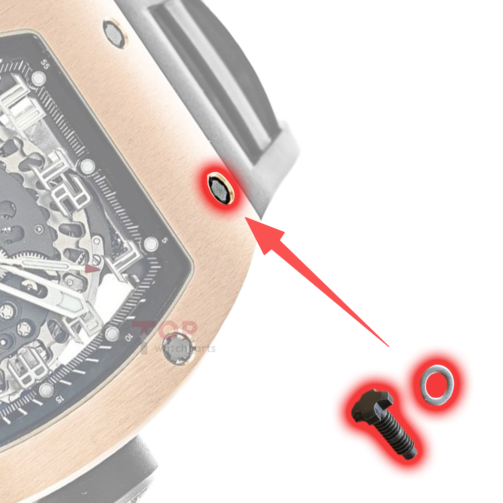 4 Prongs Ttanium Watch Band Screw for Richard Mille RM029 Automatic Watch Strap Parts
