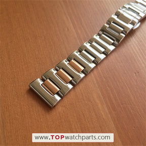 18 mm Uhrenarmband aus Stahl und Halbroségold für Chopard IMPERIALE 36 mm Uhr 388532-3003 388532-6004