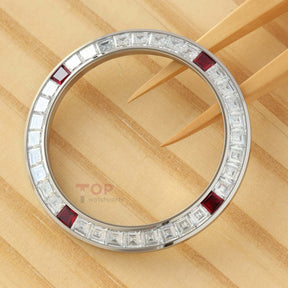 Synthetic Moissanite Diamond/Rubies Watch Bezel for Rolex Daytona 40mm Watch Gemstone Bezel