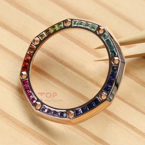 Synthetic Rainbow Sapphires Bezel for Audemars Piguet AP 26470OR Royal Oak Offshore 42mm Watch