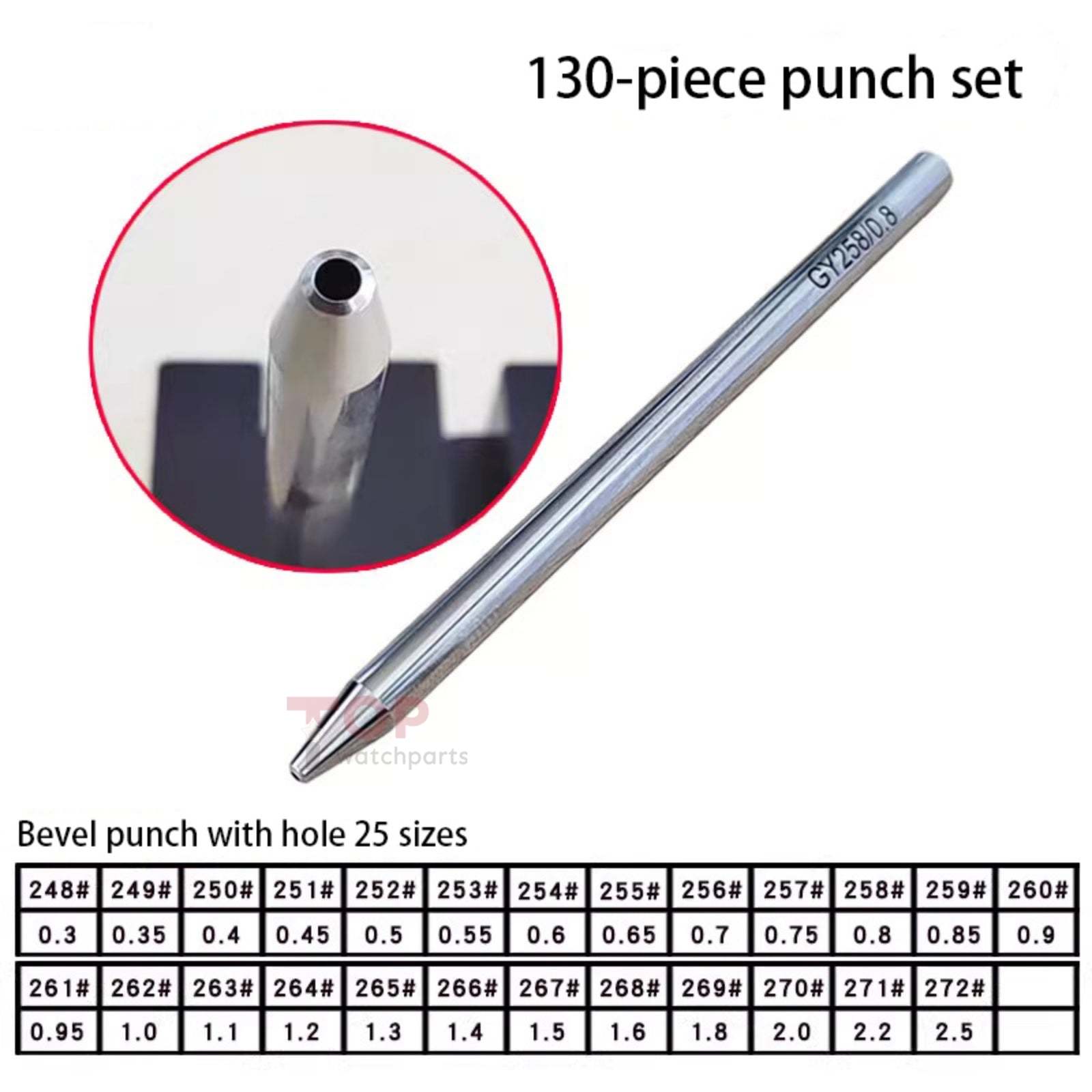 Professional Watchmaker Staking Set–Precision Punch&Anvil Bench Tool Kit for Pressing Hands&Balance Staffs&Gears&Rotor Bearing Screw