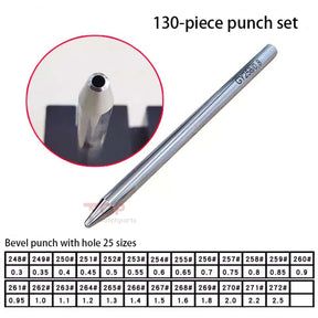 Professional Watchmaker Staking Set–Precision Punch&Anvil Bench Tool Kit for Pressing Hands&Balance Staffs&Gears&Rotor Bearing Screw