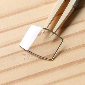 Gold Frame Watch Sapphire Crystal for Breguet HERITAGE 8671 25×29mm Glass