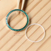 Synthetic Blue Sapphire & Emerald Watch Gemstone Bezel for Rolex Datejust 36 1262xx 36mm Watch Insert