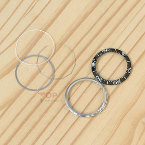 Ceramic Steel Watch Bezel for Omega Seamaster Diver 300 M 210.92.44.20.01 43.5mm Watch Insert