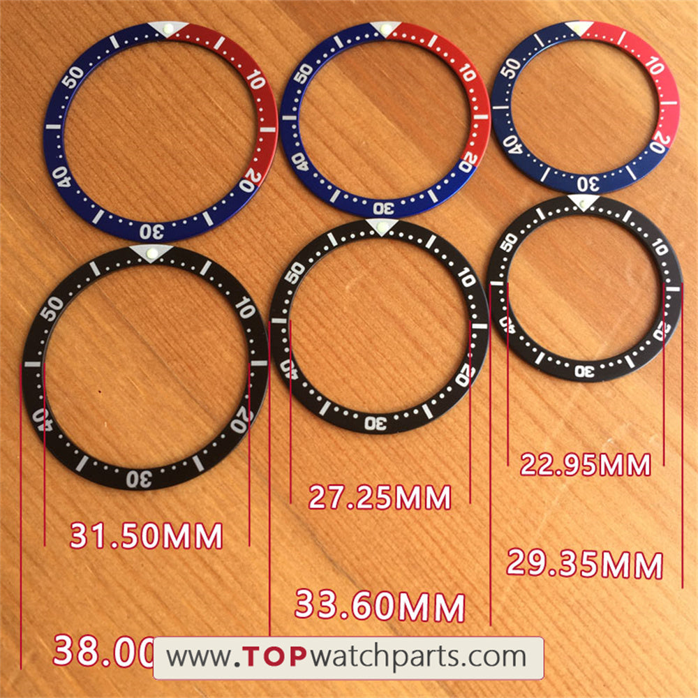 Luminous Luminous watch pepsi bezels inserts loop for Seiko Diver/Prospex GMT man/lady watch parts blue&red black