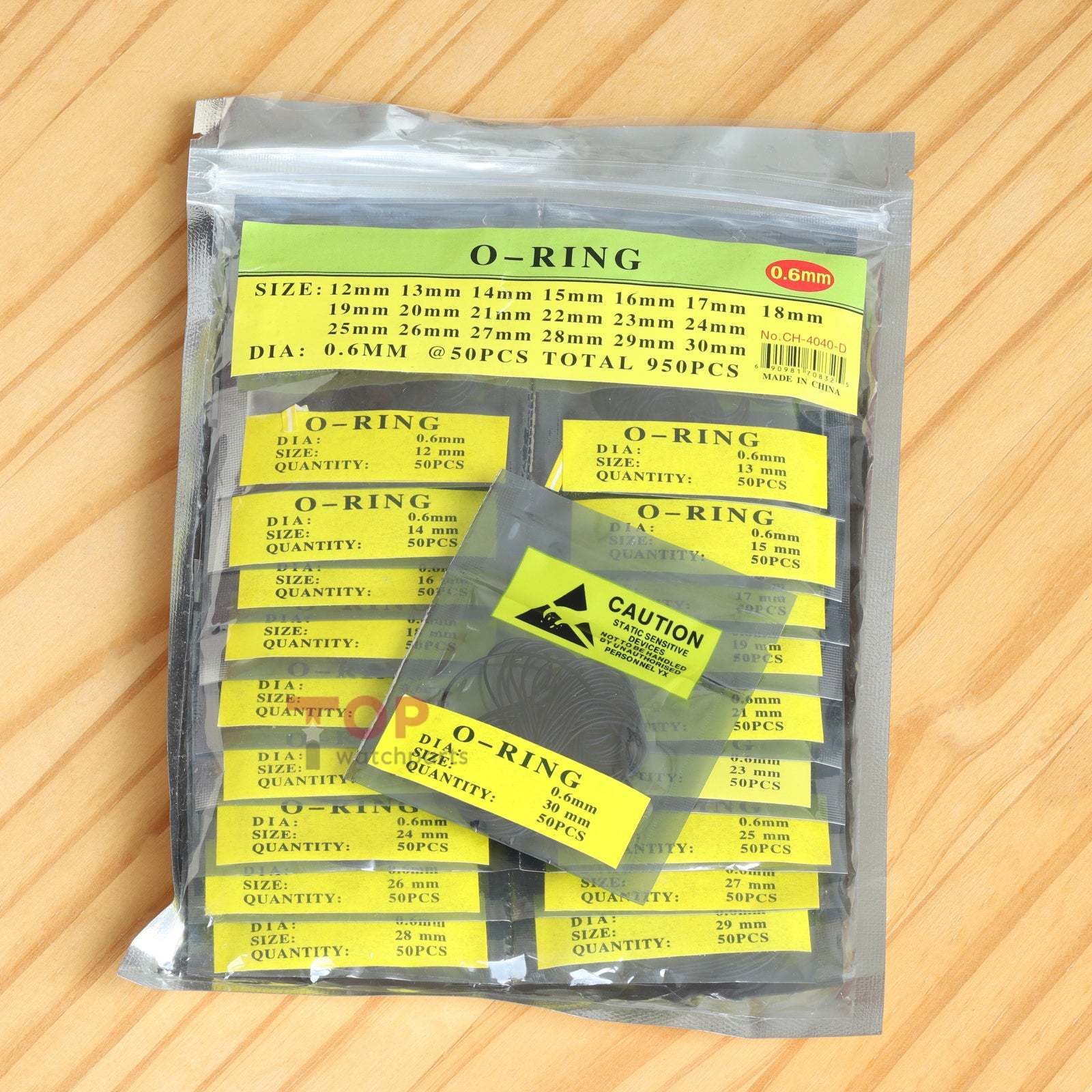 6 Sizes Watch Gasket Set Waterproof Rubber Ring O-Ring for Watch Bezel/Case Back