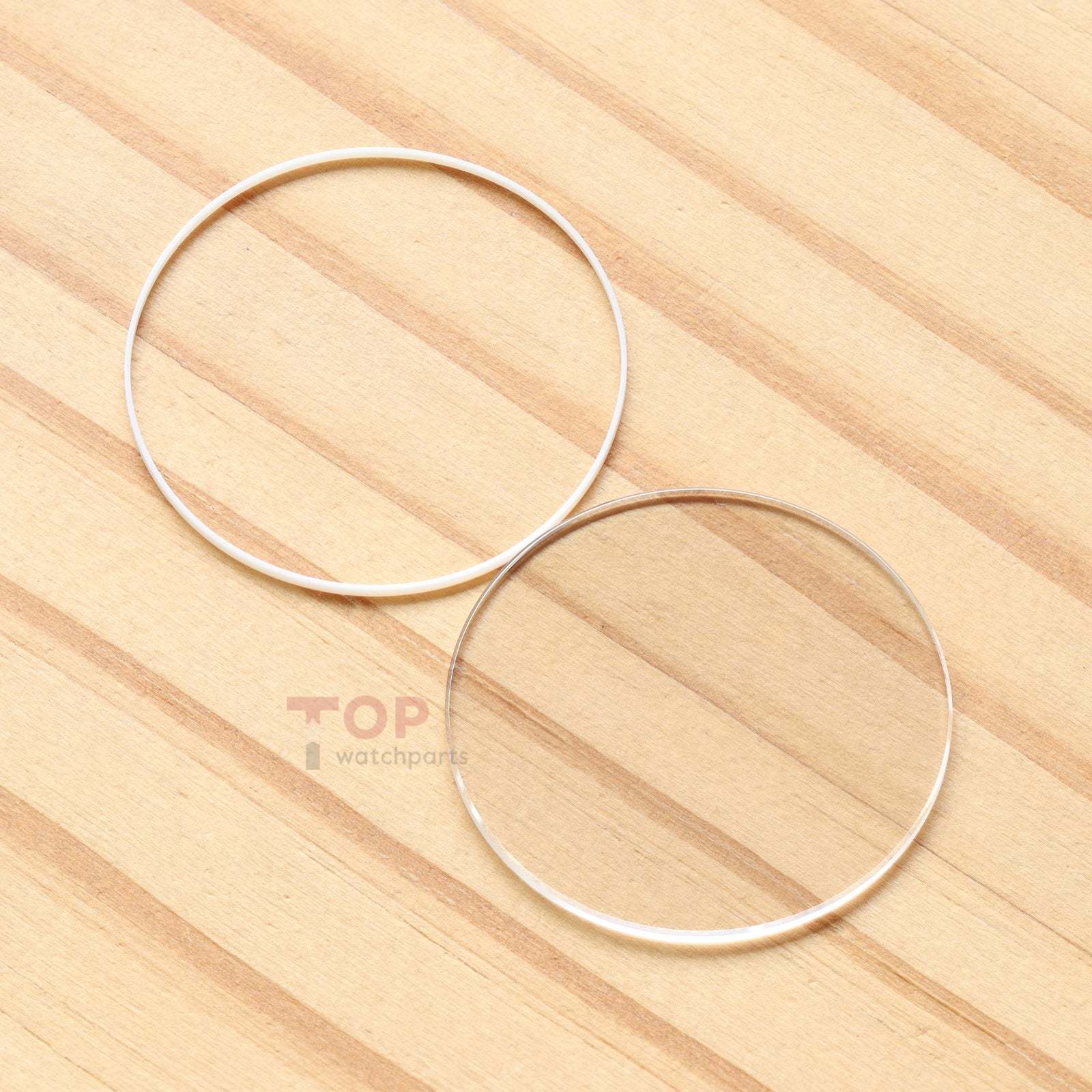 Round Flat Watch Sapphire Crystal for Vacheron Constantin VC Overseas 5500V 42.5mm Front&Case Back Glass
