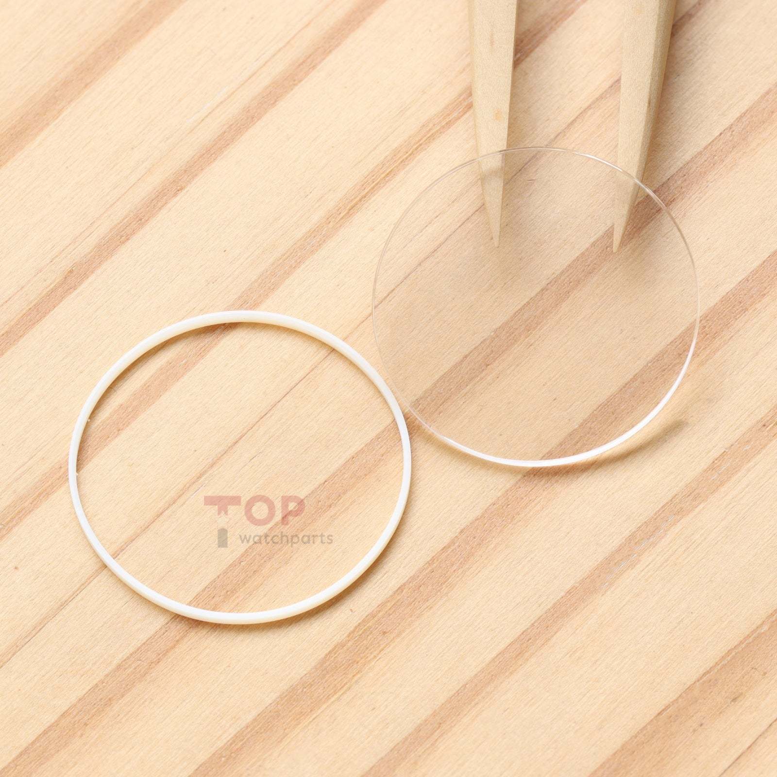 Watch Sapphire Crystal&Gasket for Vacheron Constantin VC Malte 42015 38mm Front&Case Back Glass