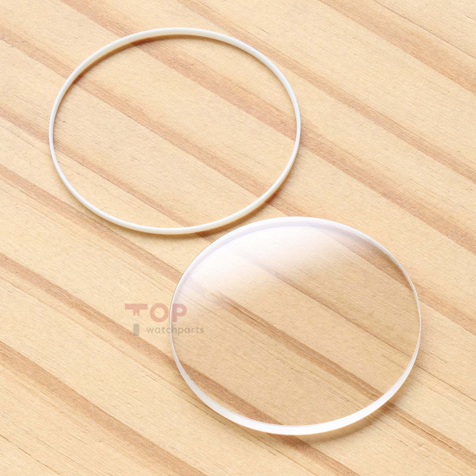 Round Flat Watch Sapphire Crystal for Vacheron Constantin VC Overseas 5500V 42.5mm Front&Case Back Glass
