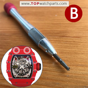 Stahl-Schraubendreher-Set für Uhren von Audemars Piguet, Bvlgari, Bulova, Blancpain, Oris, IWC, Richard Mille und Carl F. Bucherer
