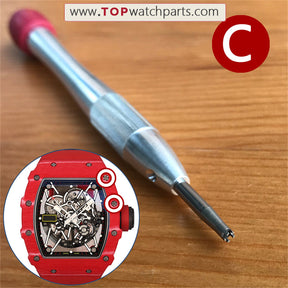 Stahl-Schraubendreher-Set für Uhren von Audemars Piguet, Bvlgari, Bulova, Blancpain, Oris, IWC, Richard Mille und Carl F. Bucherer
