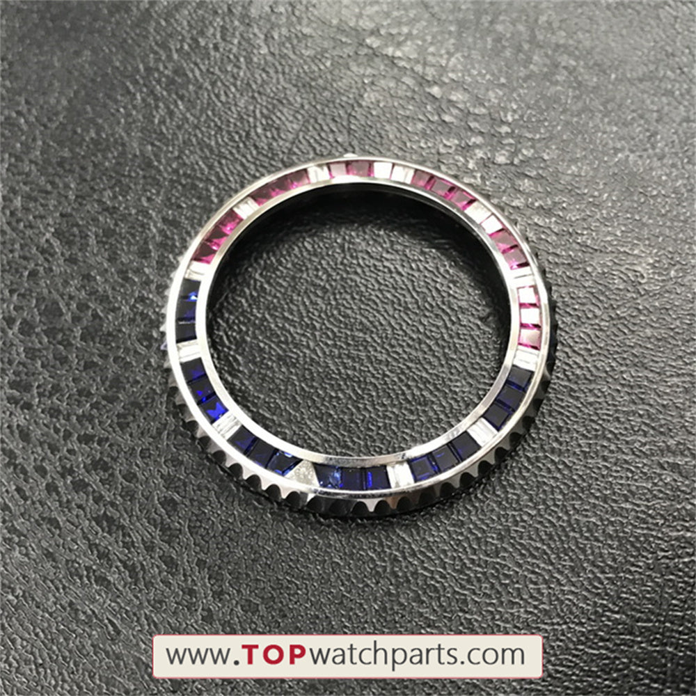 pepsi red blue bezel（set with Diamonds）for Rolex Oyster Perpetual GMT Master II watch