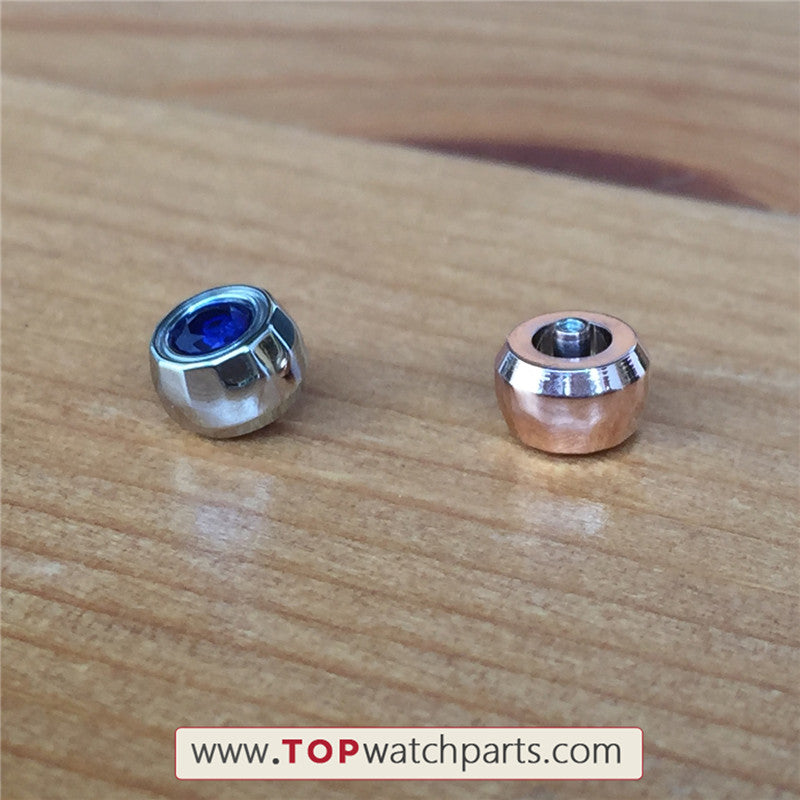 Krone aus blauem Saphirglas für die 36-mm-Uhr Chopard Happy Diamonds