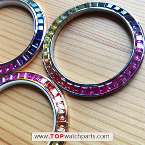 Rainbow Watch Bezel Inserts Fit for Rolex Daytona 40mm Watch upgrade modification parts