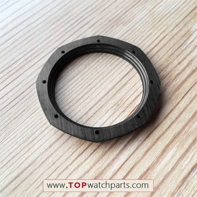 Brushed ceramic watch bezel for Audemars Piguet Bumble Bee Royal Oak Offshore 26176FO Forged Carbon and Black Ceramic watch