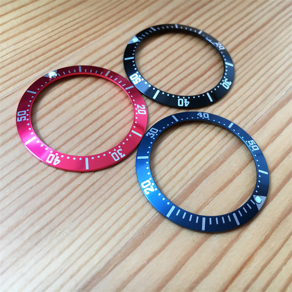 33.15mm Luminous Aluminum watch bezel insert for men's omega seamaster automatic watch case parts 212.30.36.20.01.001