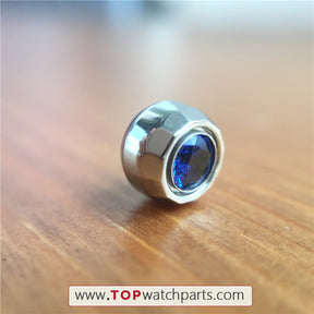 Crown di cristallo blu sapphire per Chopard Happy Diamonds Orologio 36mm