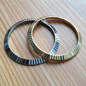 Lunette dentée en acier pour montre automatique Rolex Datejust 41 mm
